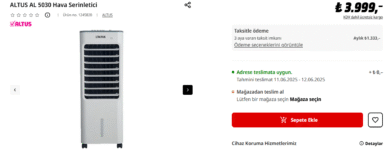 ALTUS HAVA SERİNLETİCİ