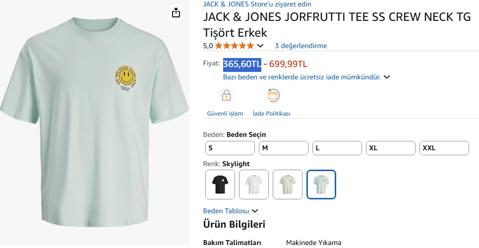 JACK & JONES ERKEK TİŞÖRT